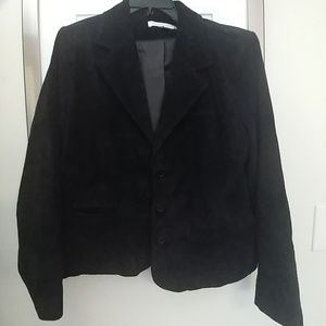 Large Suade Black Blazer